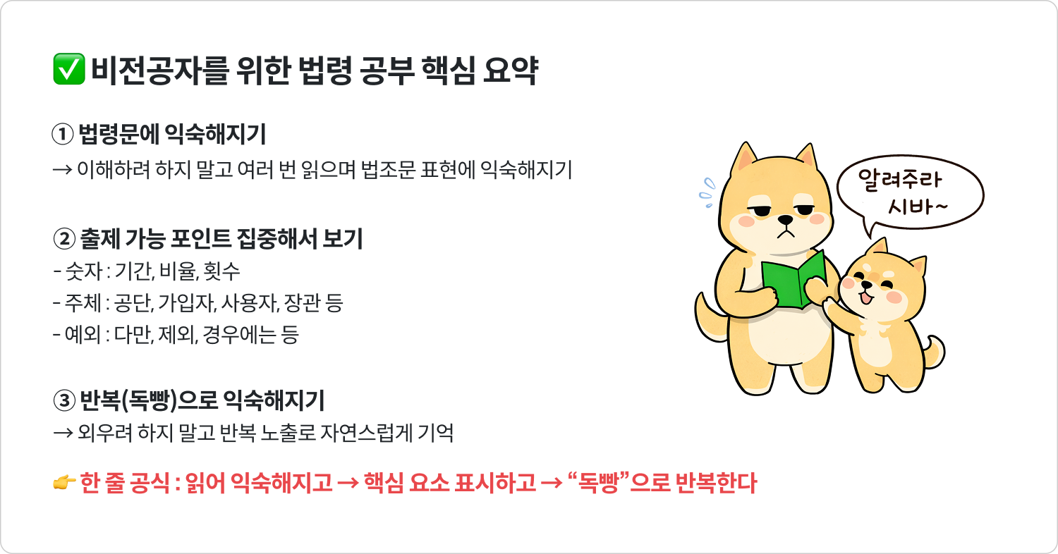 비전공자를 위한 법령 공부 핵심 요약