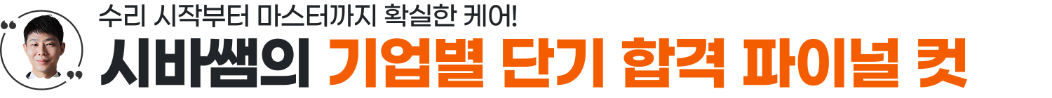 시바쌤의 기업별 단기 합격 파이널 컷